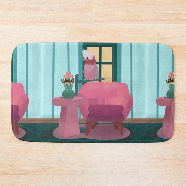 Item preview, Illustration of a Galah in the living room designed and sold by FandomizedRose.