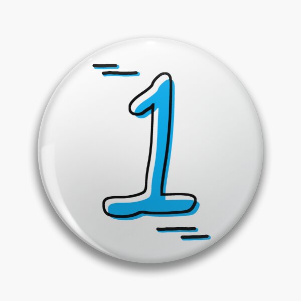 Item preview, Number 1 - Bold Blue Artistic Numeral Design designed and sold by Dyche Studio.