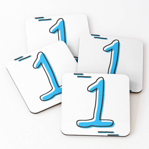 Item preview, Number 1 - Bold Blue Artistic Numeral Design designed and sold by Dyche Studio.