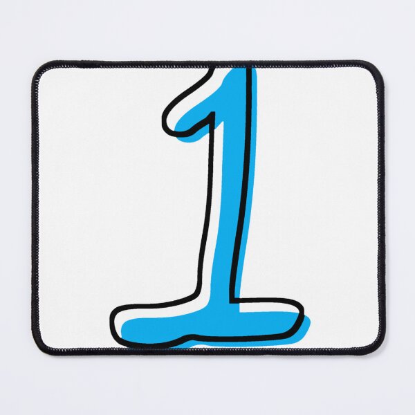 Item preview, Number 1 - Bold Blue Artistic Numeral Design designed and sold by Dyche Studio.