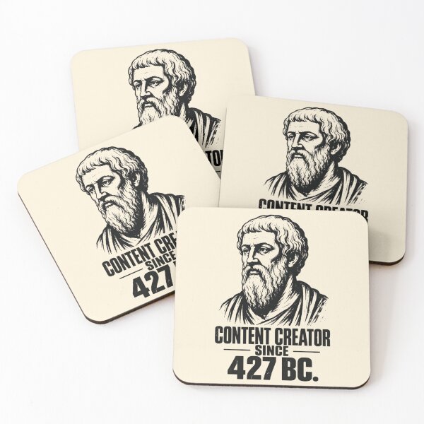 Item preview, Content Creator Since 427 BC. Vintage Greek Philosopher Art & Philosophy Humor. (Plato Meme Collection). designed and sold by SaraSumi.