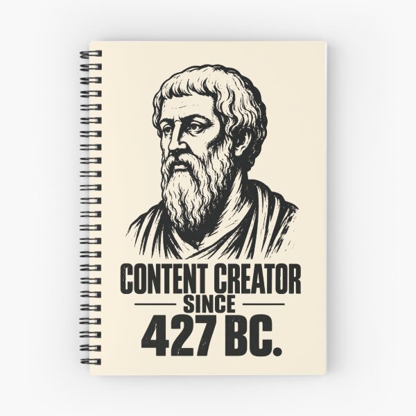 Item preview, Content Creator Since 427 BC. Vintage Greek Philosopher Art & Philosophy Humor. (Plato Meme Collection). designed and sold by SaraSumi.