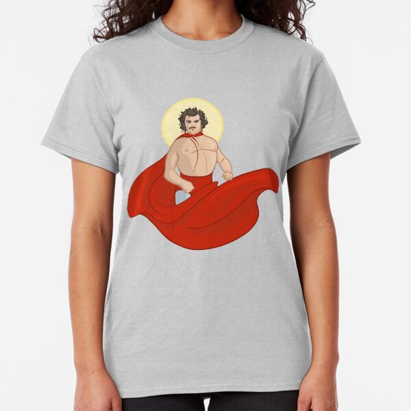 Saint Nacho Libre Superhero Pose with Flowing Red Cape Classic T-Shirt
