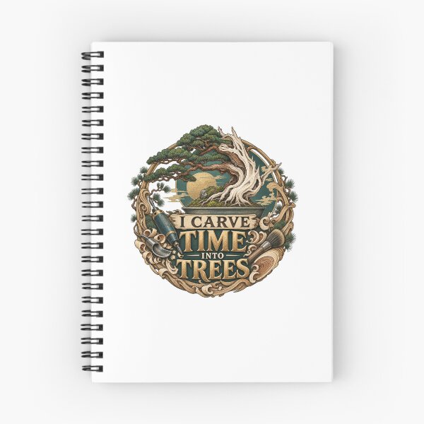 Item preview, I Carve Time Into Trees – Illustrated Jin Shari Bonsai Art designed and sold by UrbanCanvvas.