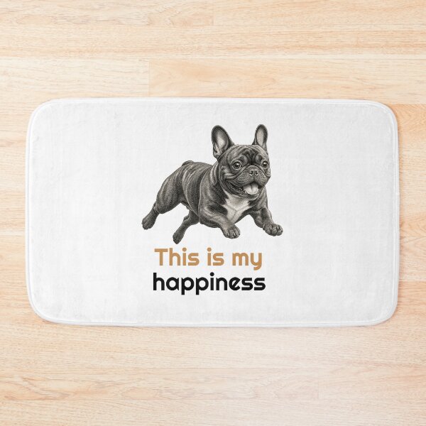 Item preview, Funny French Bulldog This is my happiness Quote  designed and sold by bluesquidink.