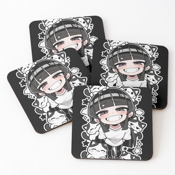 Item preview, Girl with Cats Headgear Cute Cartoon Illustration designed and sold by SeoulVibeStudio.