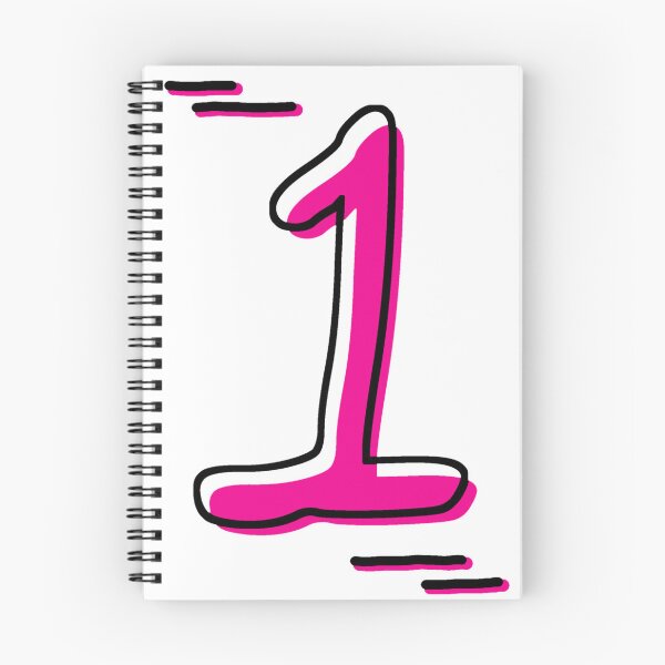 Item preview, Number 1 - Bold Pink Artistic Numeral Design designed and sold by Dyche Studio.