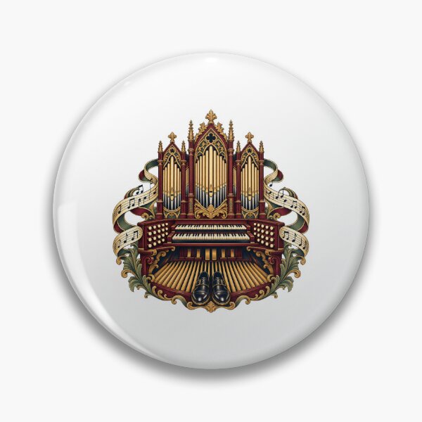 Item preview, Grand Pipe Organ Console – Decorative Organist Illustration designed and sold by UrbanCanvvas.