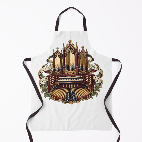 Item preview, Grand Pipe Organ Console – Decorative Organist Illustration designed and sold by UrbanCanvvas.