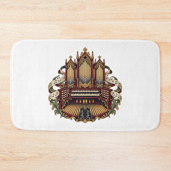 Item preview, Grand Pipe Organ Console – Decorative Organist Illustration designed and sold by UrbanCanvvas.