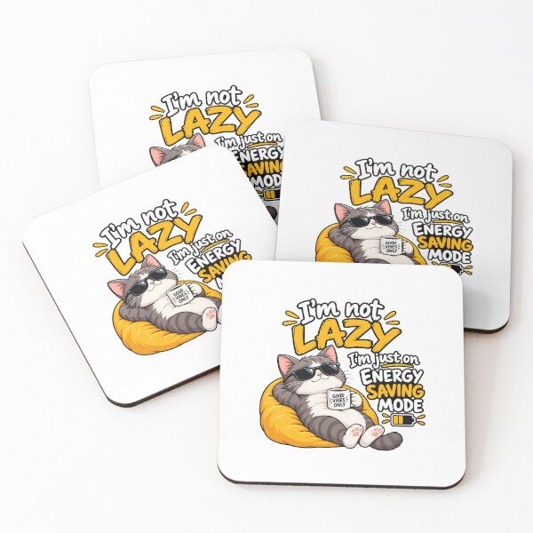 Item preview, I'm Not Lazy, I'm Just on Energy Saving Mode – Funny Cat Humor designed and sold by ARinternational.