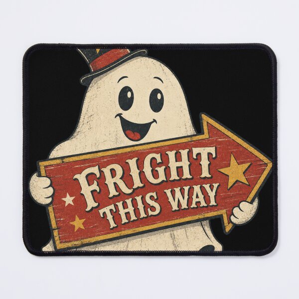 Item preview, Fright This Way Shirt, Comfort Colors® Vintage Circus Ghost Tee, Retro Halloween Carnival Graphic designed and sold by TshirtsLabs.