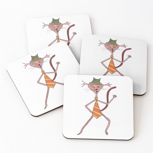 Item preview, Alien Cat with yellow striped Tie designed and sold by Anke‘s Bazaar.