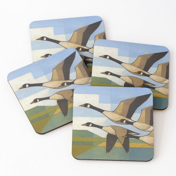 Item preview, Flying Geese Across a Beautiful Landscape – Painting designed and sold by GalleryKauffeld.
