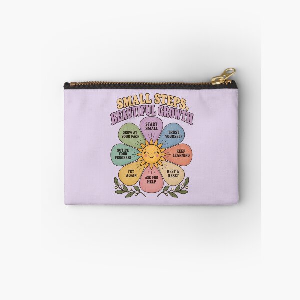 Item preview, T-shirt rétro "Small Steps, Beautiful Growth" – Design marguerite de positivité, santé mentale et motivation designed and sold by NinaCreator.