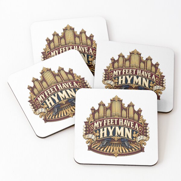 Item preview, My Feet Have a Hymn – Illustrated Organist Pedalboard Design designed and sold by UrbanCanvvas.
