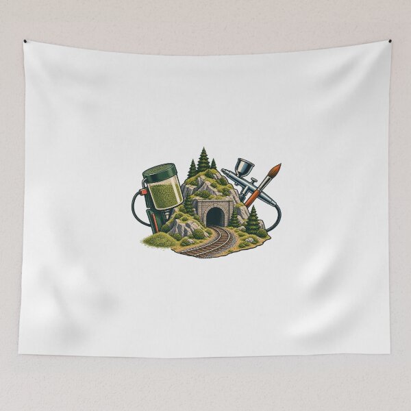 Item preview, Model Railroad Scenery Maker Gift – Tunnel and Terrain Tools designed and sold by UrbanCanvvas.