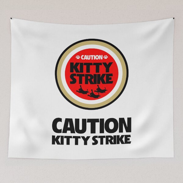 Item preview, Caution! Kitty Strike Parody Art designed and sold by San Studios Co..