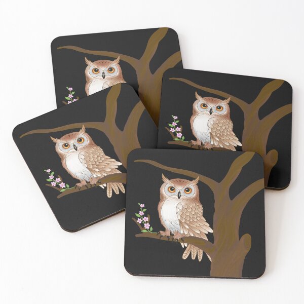 Item preview, Cute Owl on Branch Version 2 designed and sold by LittleHappiness by Kamollak .