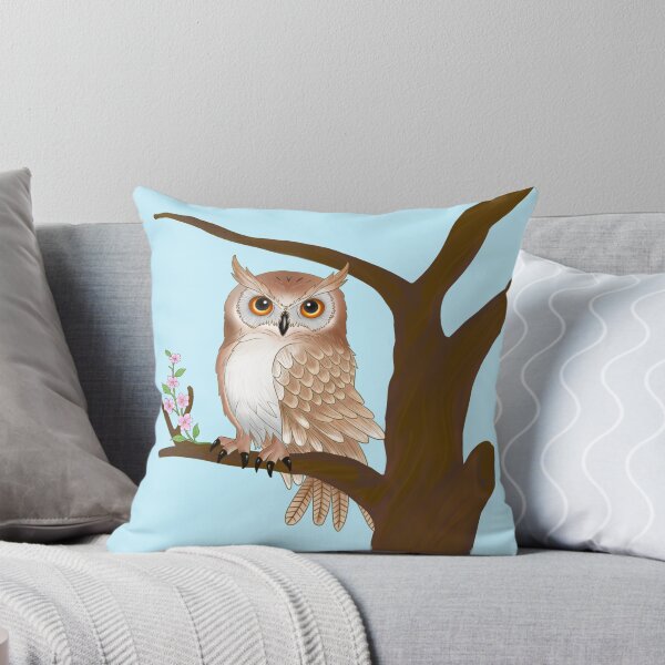 Item preview, Cute Owl on Branch Version 2 designed and sold by LittleHappiness by Kamollak .