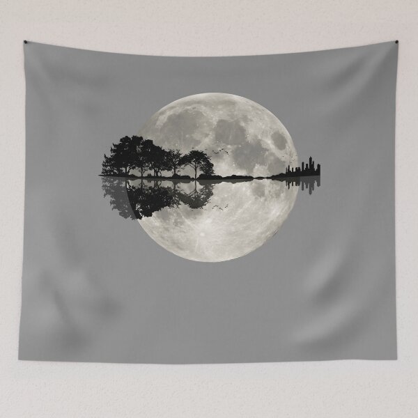 Item preview, Moonlight Nature Guitar Tree Music Lover Shirt designed and sold by PinkPeonStores.