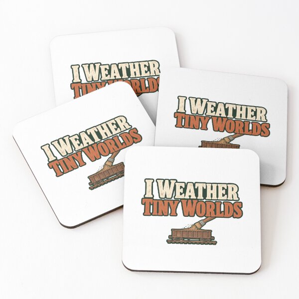 Item preview, I Weather Tiny Worlds – Funny Model Railroad Scenery Gift designed and sold by UrbanCanvvas.