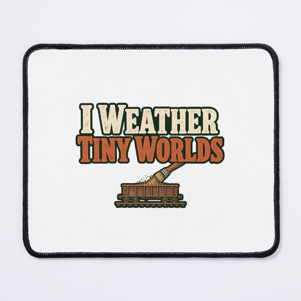 Item preview, I Weather Tiny Worlds – Funny Model Railroad Scenery Gift designed and sold by UrbanCanvvas.