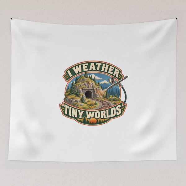 Item preview, I Weather Tiny Worlds – Illustrated Model Railway Scenery Art designed and sold by UrbanCanvvas.