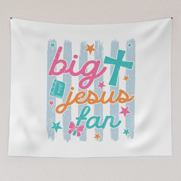 Item preview, Big Jesus Fan Christian Faith designed and sold by StormbornAther.