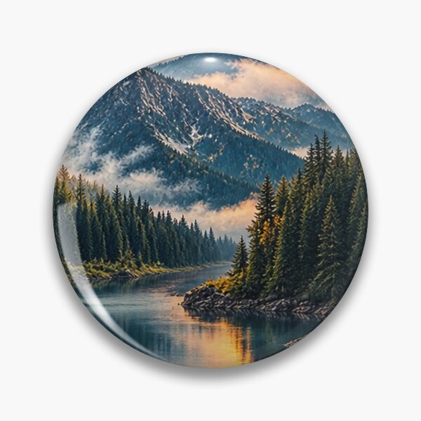 Item preview, Majestic Dog Wilderness Double Exposure Nature Design designed and sold by CreativeNest Prints.