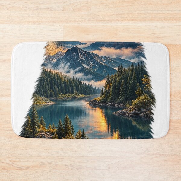 Item preview, Majestic Dog Wilderness Double Exposure Nature Design designed and sold by CreativeNest Prints.