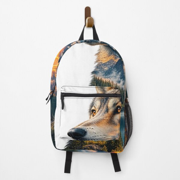 Item preview, Majestic Dog Wilderness Double Exposure Nature Design designed and sold by CreativeNest Prints.