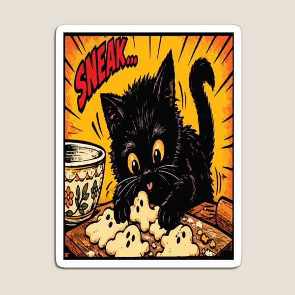 Item preview, Mischievous Black Cat Sneaking Cookies - Chapter 02 designed and sold by SON SON.