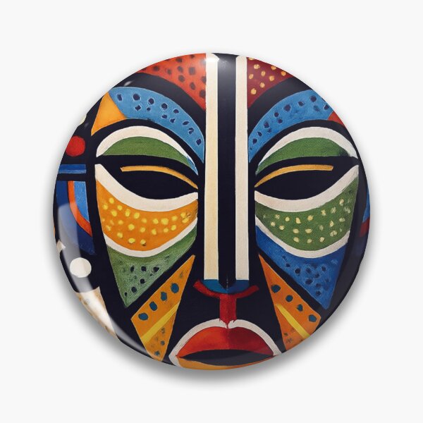 Item preview, Zulu Mask illustration – Traditional African Artwork designed and sold by GalleryKauffeld.