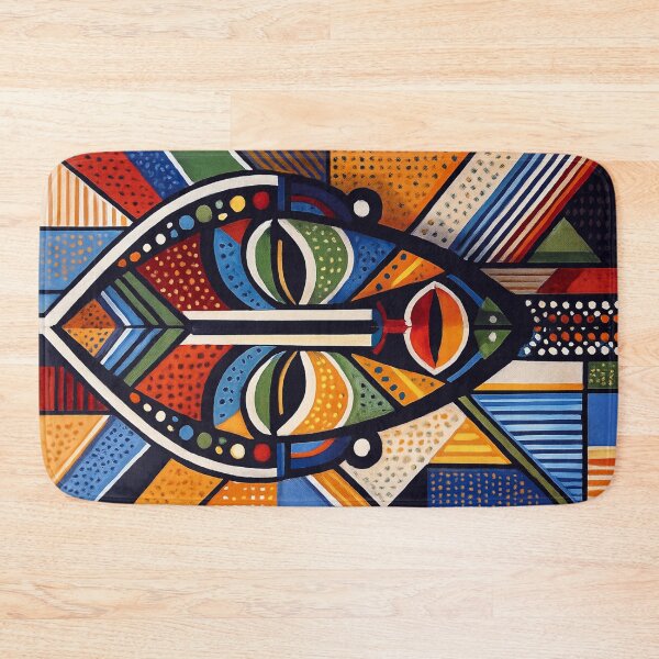 Item preview, Zulu Mask illustration – Traditional African Artwork designed and sold by GalleryKauffeld.