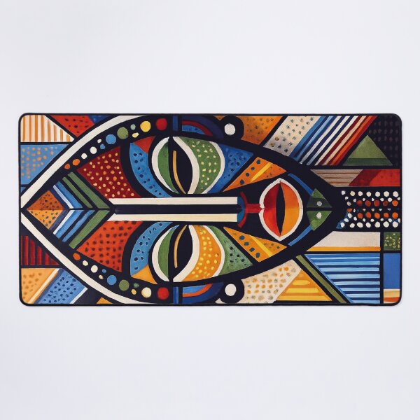 Item preview, Zulu Mask illustration – Traditional African Artwork designed and sold by GalleryKauffeld.