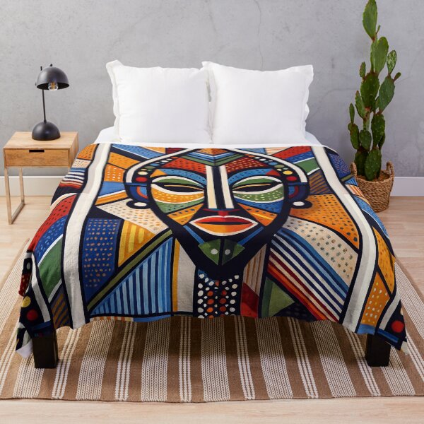 Item preview, Zulu Mask illustration – Traditional African Artwork designed and sold by GalleryKauffeld.