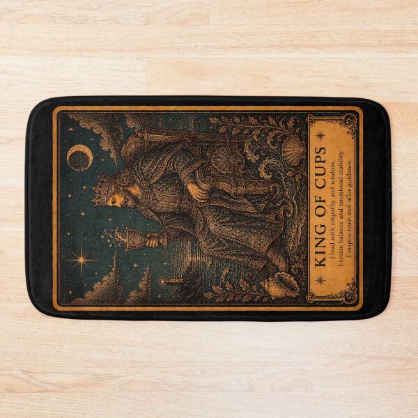 Item preview, King of Cups Tarot Card - Emotional Wisdom, Compassion & Inner Strength designed and sold by ArcanaAbsolute.