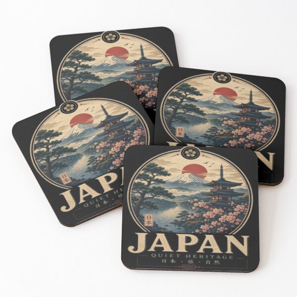 Item preview, Japan Quiet Heritage Vintage Poster, Mount Fuji Japanese Landscape Art, Retro Japan designed and sold by TulipsArtDesigns .