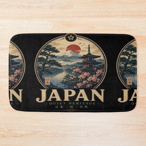 Item preview, Japan Quiet Heritage Vintage Poster, Mount Fuji Japanese Landscape Art, Retro Japan designed and sold by TulipsArtDesigns .