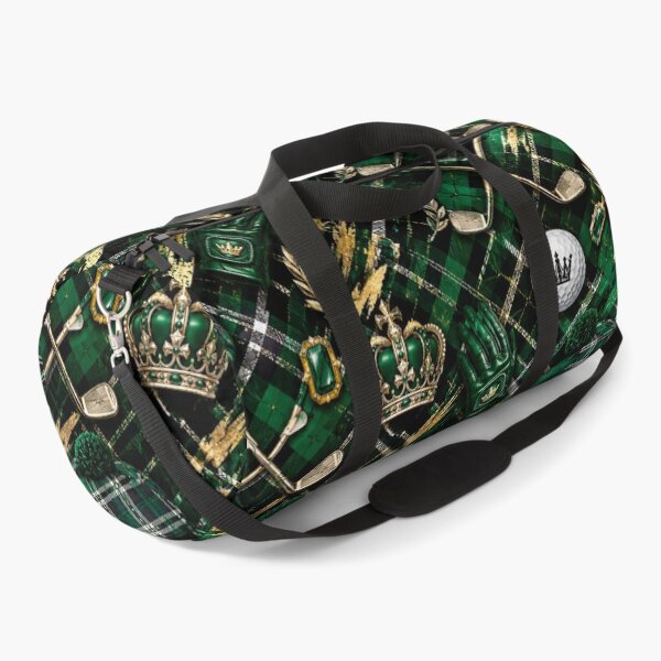 Item preview, Royal Golf Tartan and Emerald Mixed Media Art designed and sold by THE SPLATTERED HAUS BY SAGE BANKS.