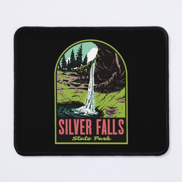 Item preview, South Falls Silver Falls Oregon Retro Travel Illustration designed and sold by HalpinDesign.
