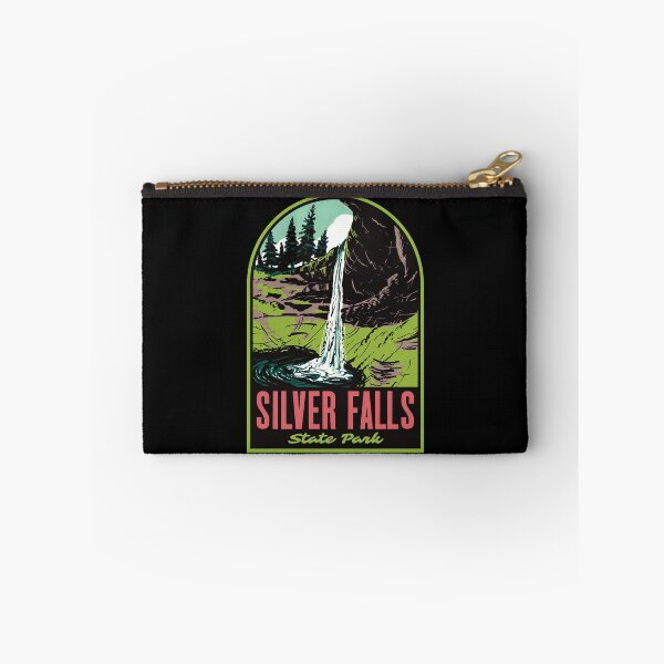 Item preview, South Falls Silver Falls Oregon Retro Travel Illustration designed and sold by HalpinDesign.