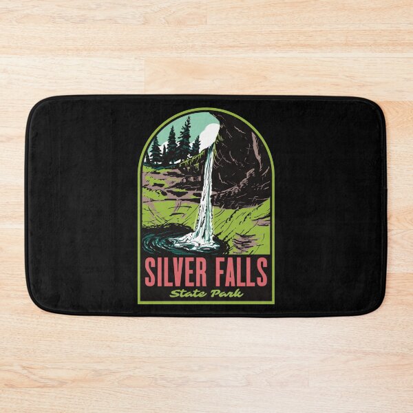 Item preview, South Falls Silver Falls Oregon Retro Travel Illustration designed and sold by HalpinDesign.