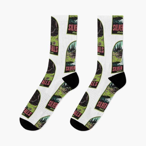 Item preview, South Falls Silver Falls Oregon Retro Travel Illustration designed and sold by HalpinDesign.