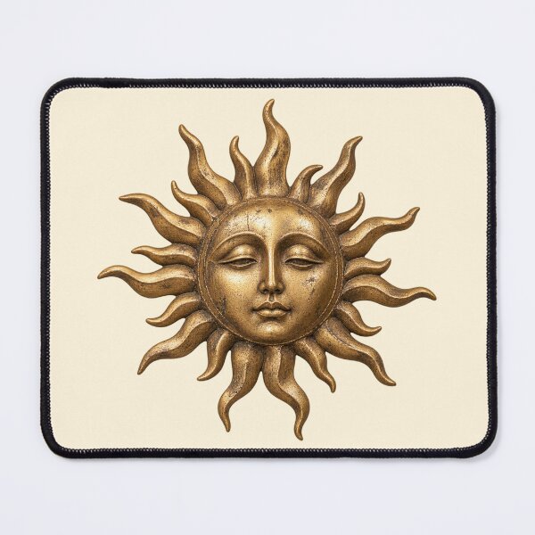 Item preview, Vintage Golden Sun Face Celestial Mystic Art designed and sold by jianina-alondra.