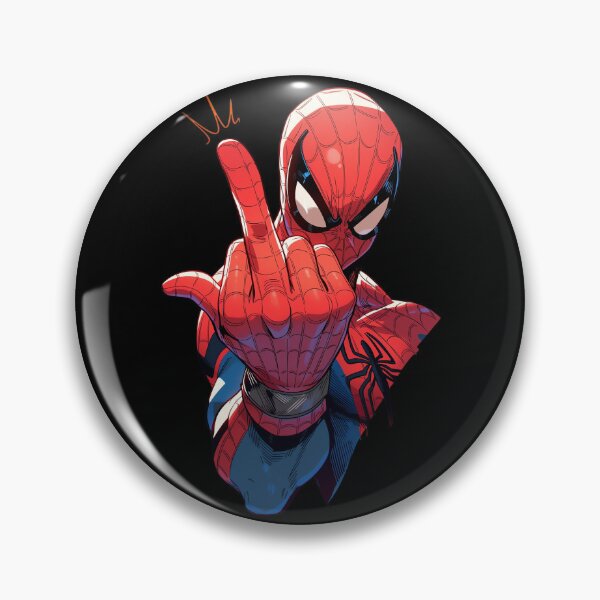 Item preview, Red Superhero Middle Finger Gesture - Edgy Comic Art designed and sold by Jacob Zubek.