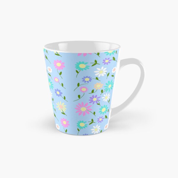 Item preview, Colorful Flowers on Blue Background designed and sold by Elaine M Hayward .