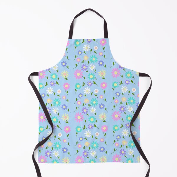 Item preview, Colorful Flowers on Blue Background designed and sold by Elaine M Hayward .