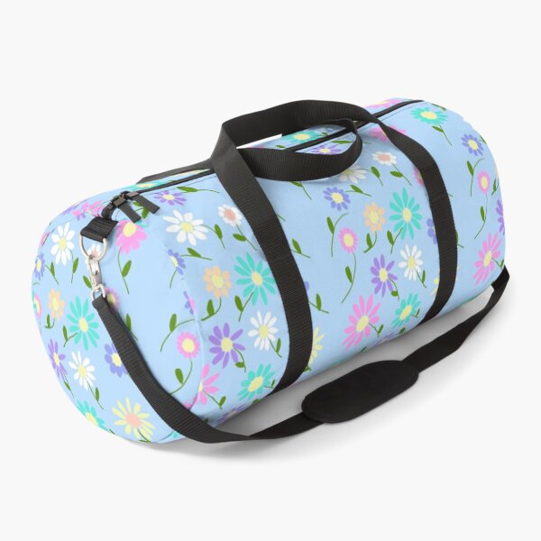 Item preview, Colorful Flowers on Blue Background designed and sold by Elaine M Hayward .